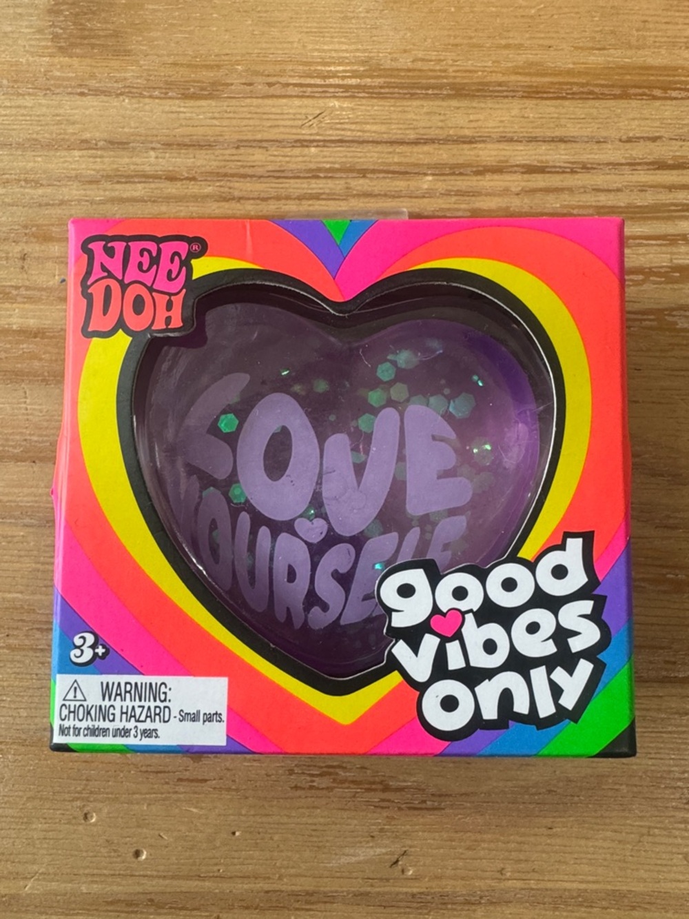 NeeDoh Purple 'Love Yourself' Stress Ball - Good Vibes Only